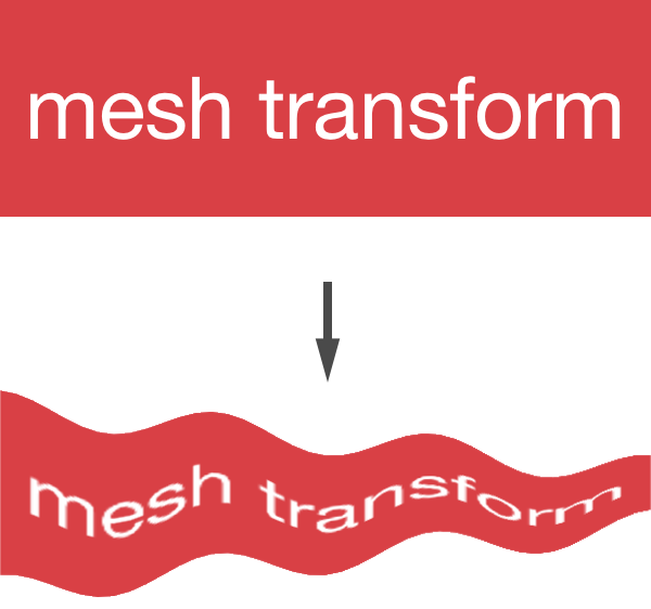 Mesh-transformed UILabel